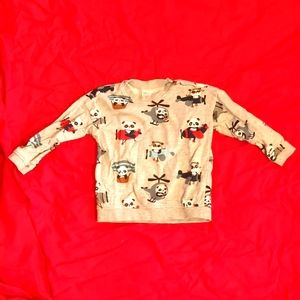 H&M 12-18M Panda Printed Sweatshirt, Never Worn